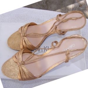 Calvin Klein Shimmering Gold Slingback Stiletto